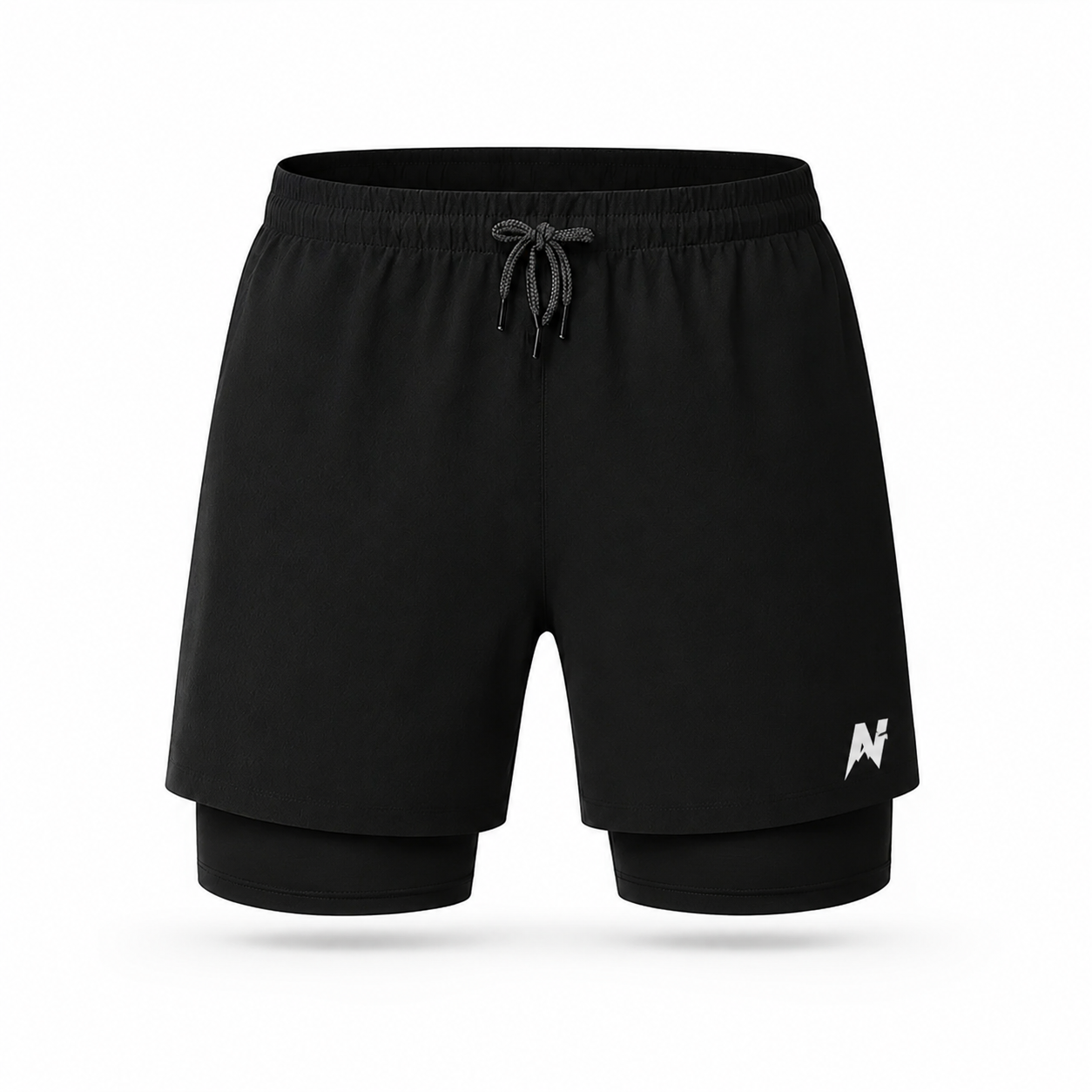 Northrun - 2-i-1 treningsshorts med sprettfri mobil­lomme.